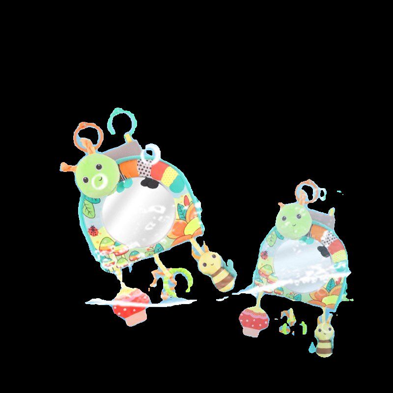 婴儿认知a镜子玩具汽车安抚车上安全座椅车内车载挂件宝宝哄娃床