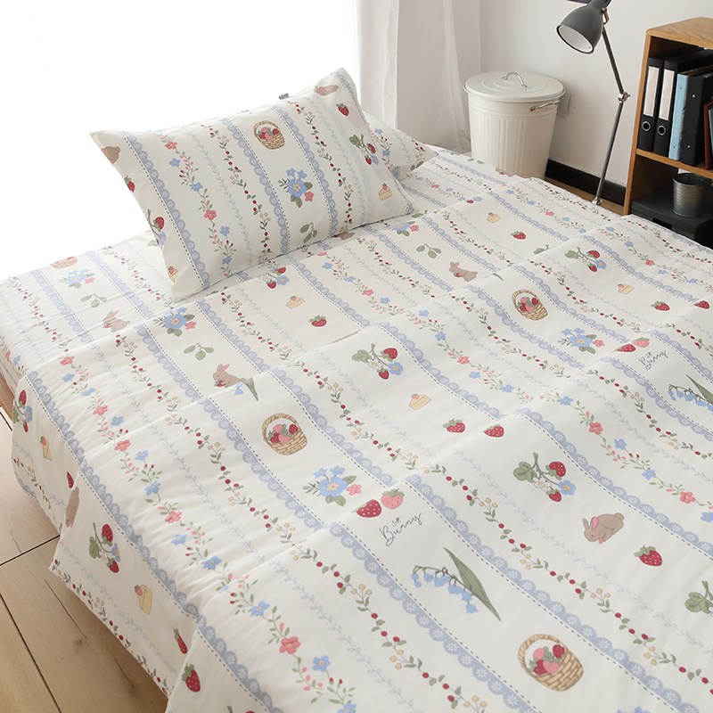 草莓兔100被套单件150x200学z生宿舍单人1.5米200x230双人被罩