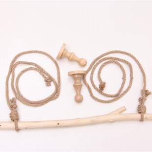 服装店衣架展示架麻绳复古上墙树枝正G挂木质壁挂童装装修货架新