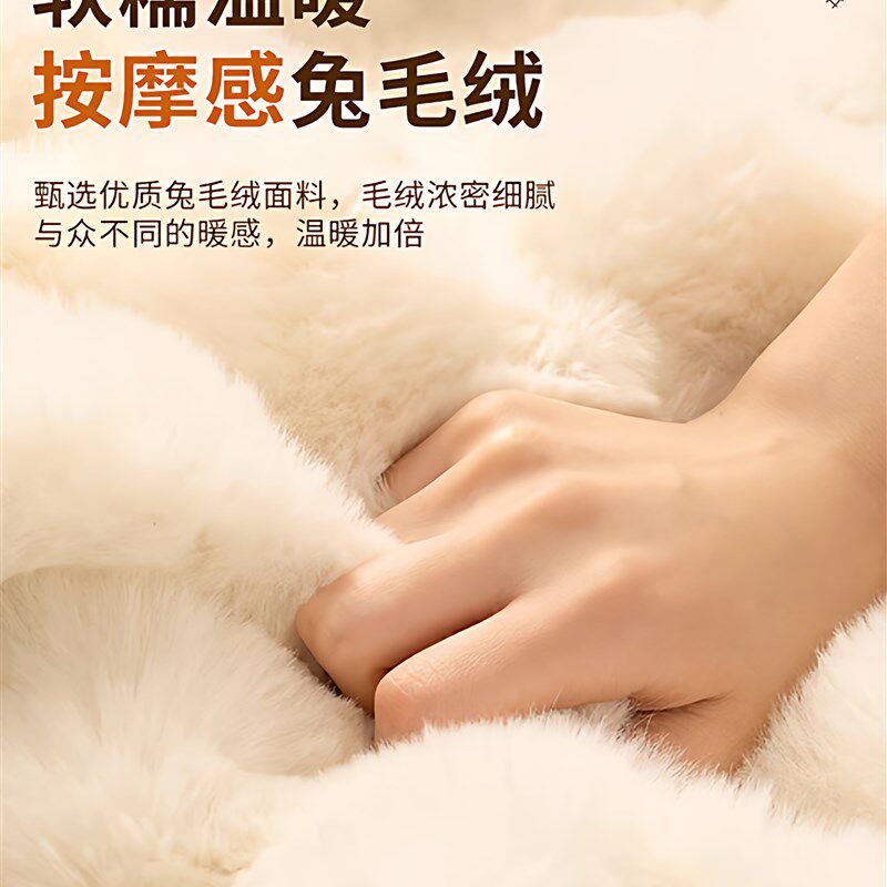 卧室床边地毯加厚兔毛绒全铺大面积2F025新款长条耐脏防滑床边垫