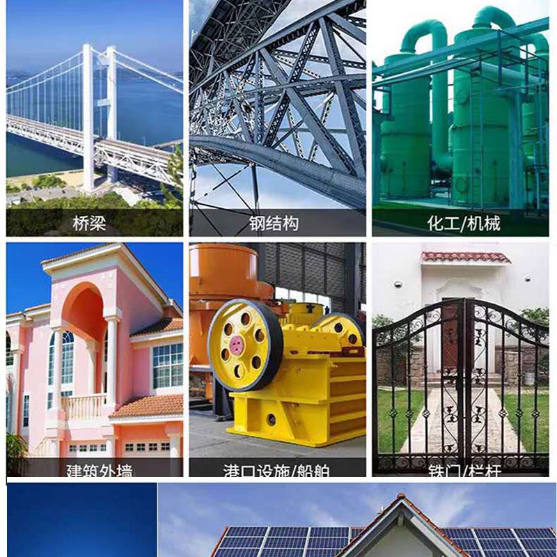 金战油漆防锈漆醇酸磁漆清漆w银粉白色铁红黑黄大红蓝铁门栏杆大