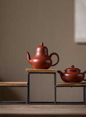 实木铁艺小号博古架子迷你s桌面置物架茶几摆件底座工艺礼品摆饰