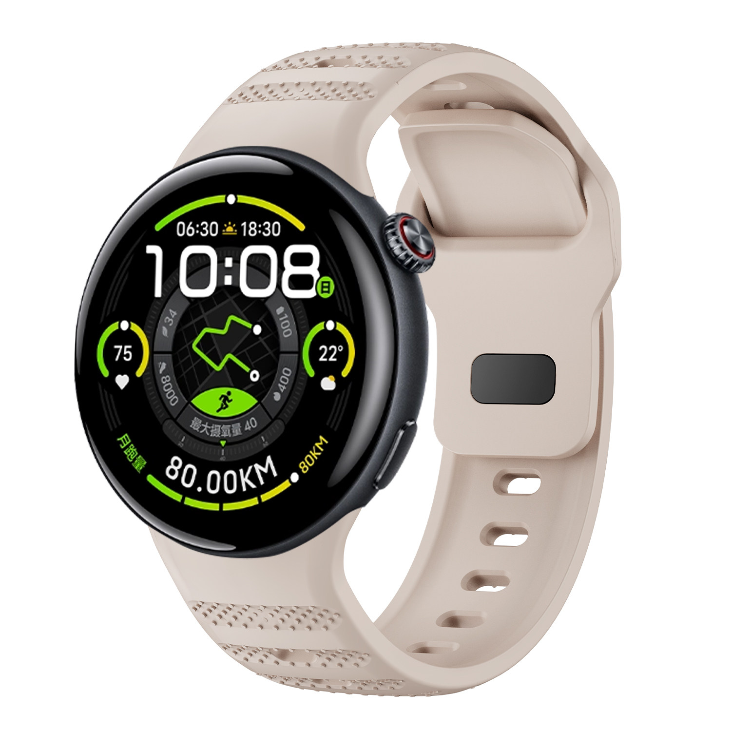 适用vivowatch5手表带vivo watch5表带精钢版vivowatch5手表表带硅胶 iqoowatch5表带月光白智能手表男女表链图片