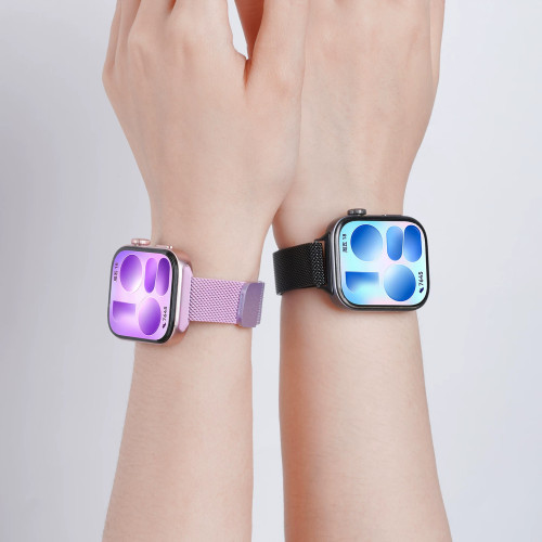 适用华为fit5表带watch fit4米兰尼斯表带fit3划扣双磁吸智能新款FIT5pro磁吸米兰尼斯腕带金属运动表链