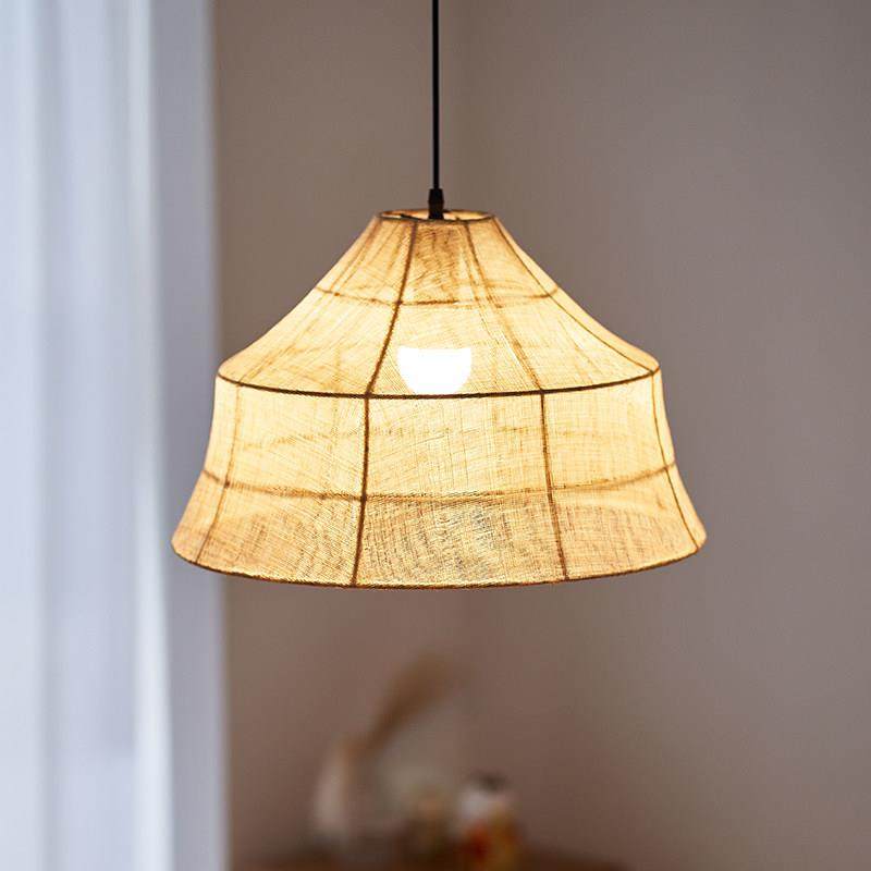 侘寂风饭厅吊灯布艺织物饭店火锅店茶楼民宿茶室禅意日式覆古灯具,家装灯饰光源,餐厅吊灯,淘宝优惠券,粉丝福利购,淘宝优惠卷