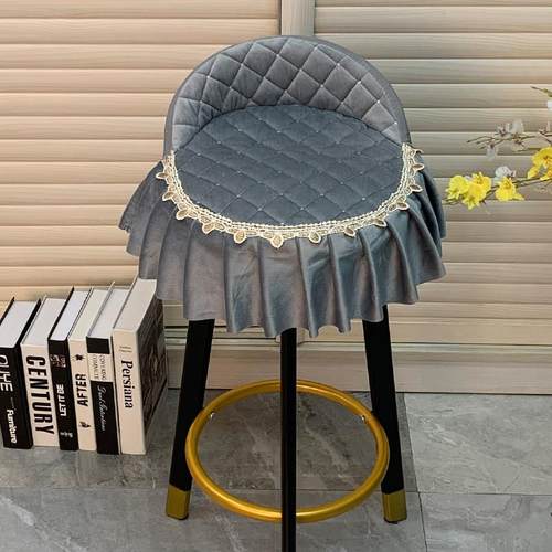 酒吧吧台吧凳椅套轻奢旋转升降家用收银台高脚凳凳子坐垫椅子套罩