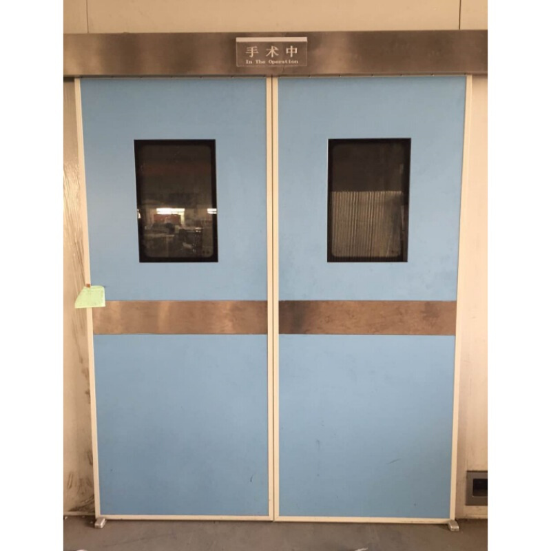 钢化电动门 CT室门 密闭阻燃 SS6211型号 脚踏感应 森工生产厂家