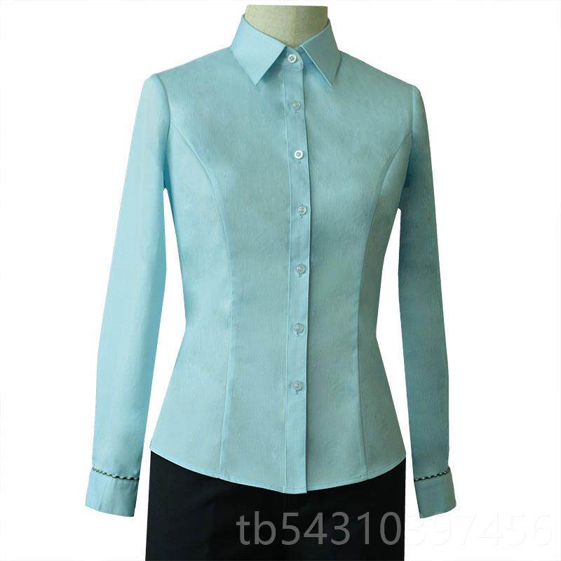 正品女晶斯衬侯2019新邮局工装长袖衬衣制服邮款政储蓄银行工作服
