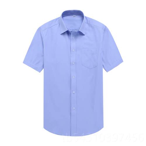 正品中国储邮政蓄行衬衣银男长袖衬夏季修身衫浅蓝色短袖工作服正