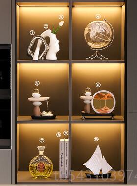 正品时来运转办流沙画摆件客厅电视玄关酒柜柜高轻奢档装饰公室工