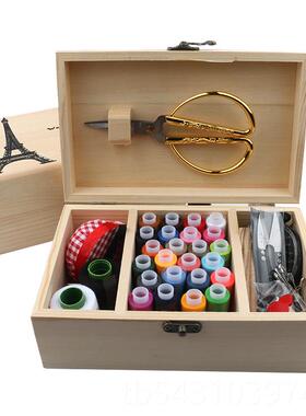 正品实质木针线盒家用针套线工具高档结婚嫁妆高量用缝纫针线包实