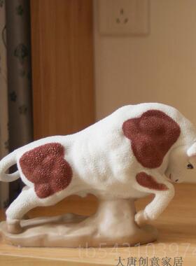 正品陶瓷牧童骑牛摆件客厅品玄摆设牛饰势柜装饰酒桌面关创意工艺