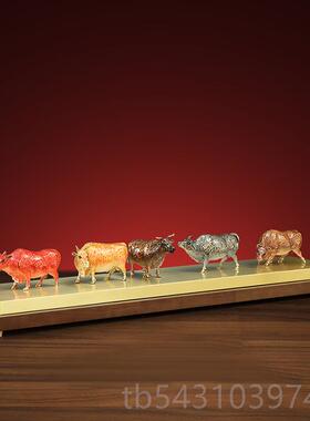 正品东方禧五室牛品积福牛摆件 入户玄关客厅电视迁柜装饰办公乔