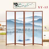 正品 玄关屏风室帘可移动 实屏风断隔玄关折屏座屏客木厅办公新中式