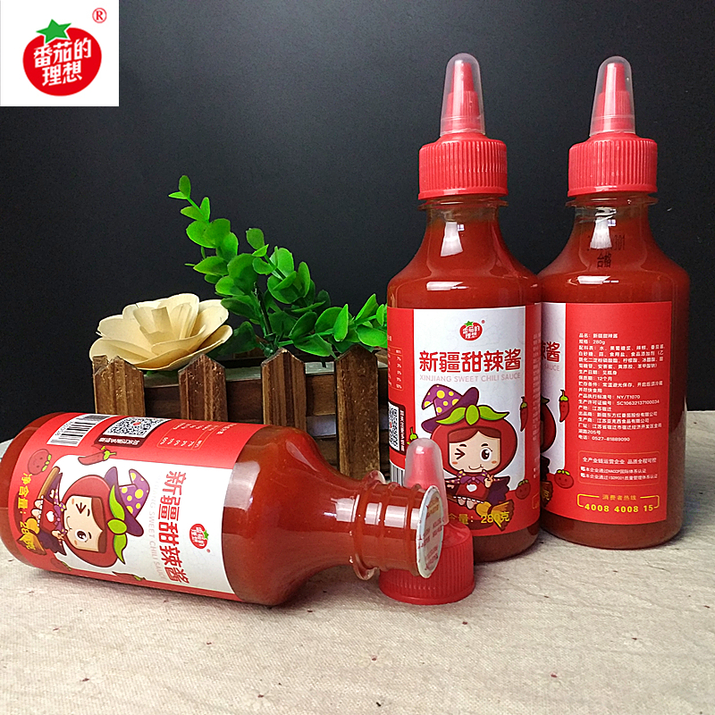 包邮新疆甜辣酱280g*20瓶手抓饼薯条汉堡寿司三明治鸡块烧烤蘸酱