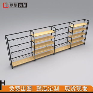 优品货架单面中岛饰品母婴展示柜挂钩层N板背板挂摆黑白展示 新款