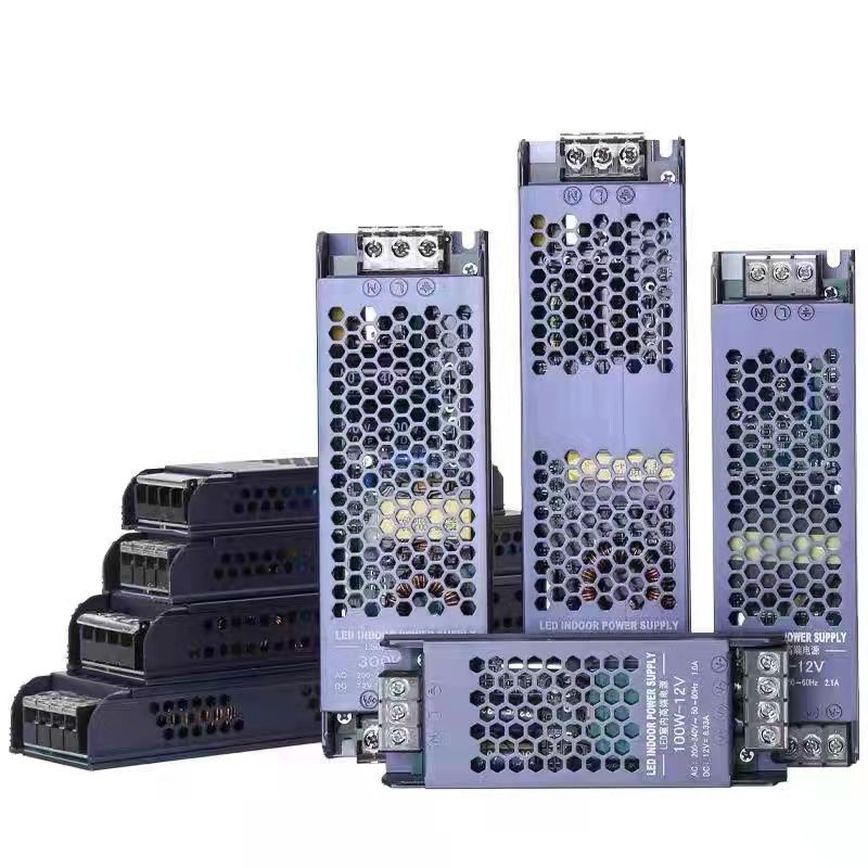 LED变压器220V转12V24V开 关电源黑金刚电P源线 线性灯变压器超薄