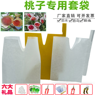 水蜜桃专用套袋丰康源水蜜桃冬桃蟠扁桃红桃防雨水防虫鸟黄桃套袋