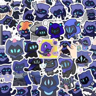171张幽影猫猫贴纸无畏契约可爱卡通游戏周边创意装 饰贴画diy手账