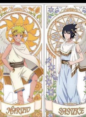 小红书同款火影忍者周边礼物摆件佐助鸣人亚克力立牌热恋天使翅膀