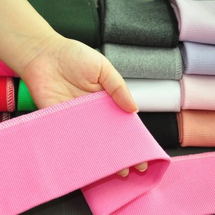 针织弹力螺纹布料卫衣校服夹克领袖口下摆裤脚裤腰罗纹面料