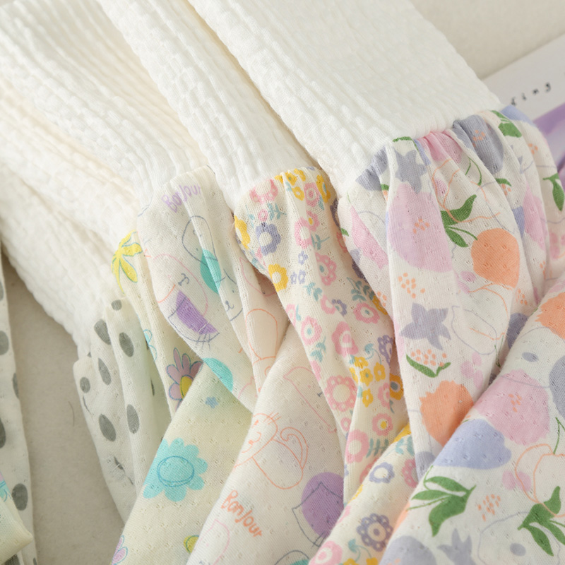 女童护肚七分袖套装夏季t薄款儿童居家服小女孩空调服宝宝睡衣