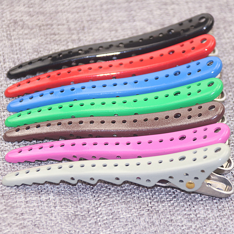 理发夹子YS铝制夹发型师分z区剪发夹美发烫染夹定位长嘴夹