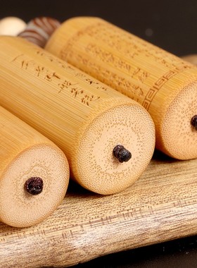 实心玉竹钥匙扣竹雕手把件精品老竹料手把玩手机链V吊坠饰品小挂