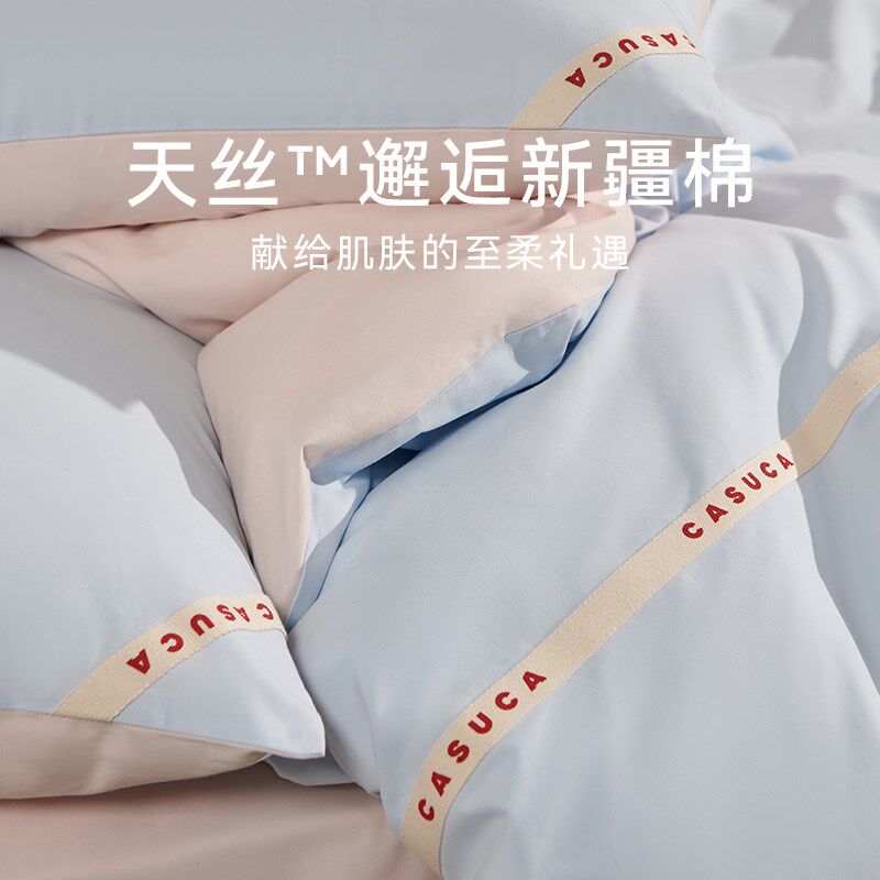CASUCA瑞贝卡磨毛四件套60支天丝棉秋冬床单床上T用品加厚保暖被