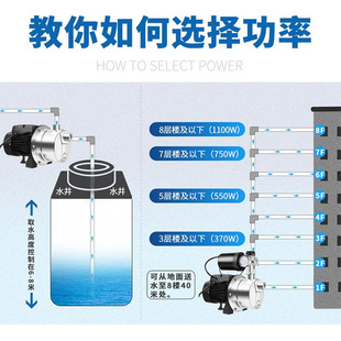 304不锈钢变k频增压泵家用自来水全自动抽水泵自吸喷射泵