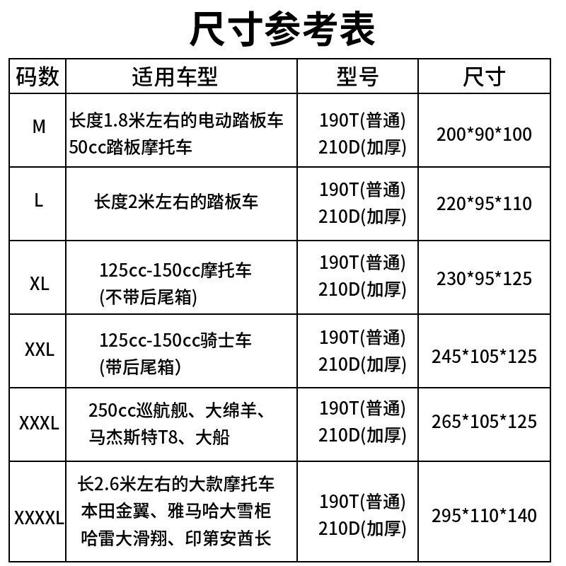 MOTOWOeLF 摩托车加厚加大防尘车罩 越野赛车防风防雨加厚车衣车