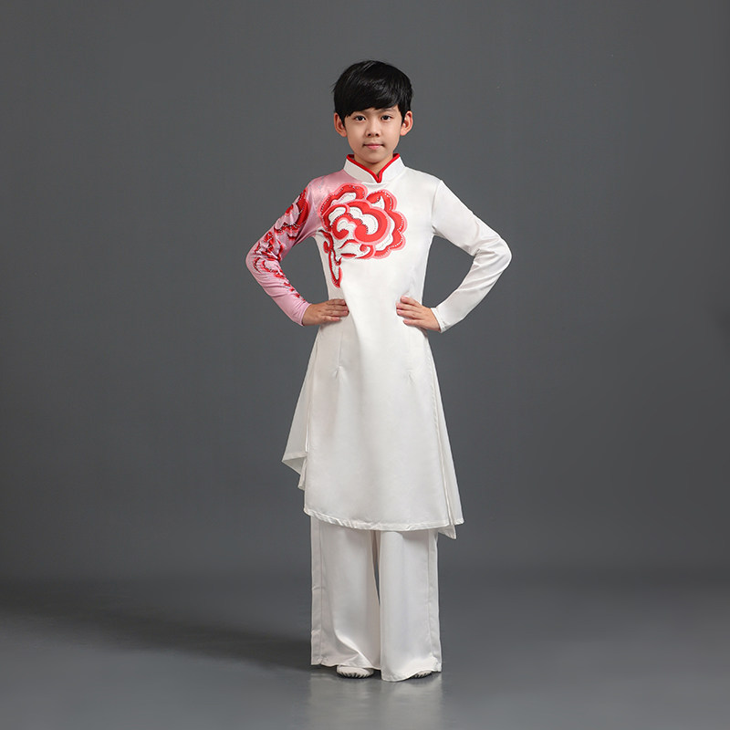 儿童古典舞演出服男女打鼓服少A年志舞蹈服扇子舞书简舞腰鼓舞服