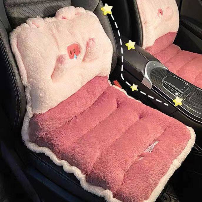 电动三轮车冬季坐垫靠背一体保暖垫D屁垫毛绒汽车坐垫屁垫椅垫防