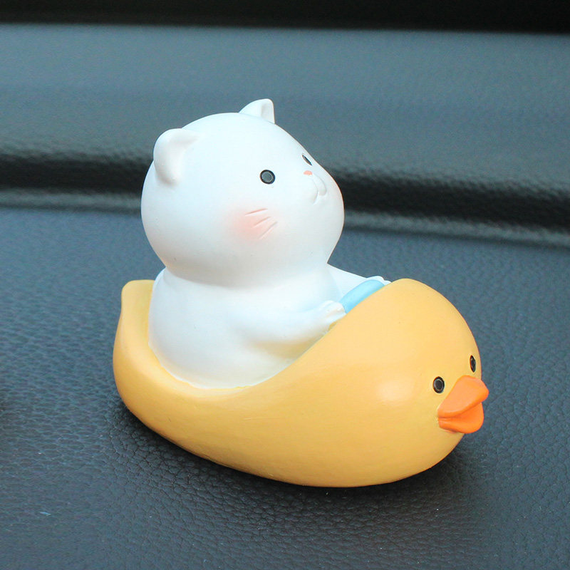 创意小猪骑老虎摆件可爱卡通猫咪鸭子汽车车内P用品装饰车载中控,家居饰品,装饰摆件,淘宝优惠券,粉丝福利购,淘宝优惠卷
