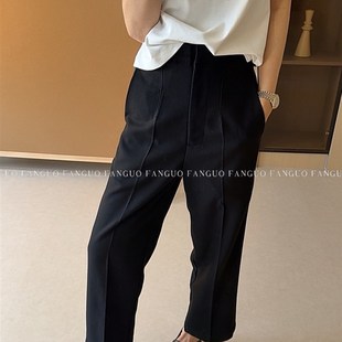 【极简主义】绝了!时髦高级立体裁剪通勤O烟管西裤九分裤子女