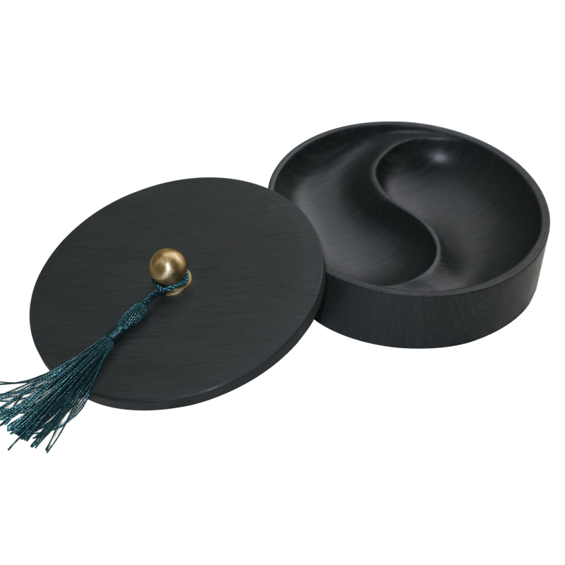 书法书画大号太极波纹歙砚成人圆墨E池端砚文房四宝原石带盖砚台