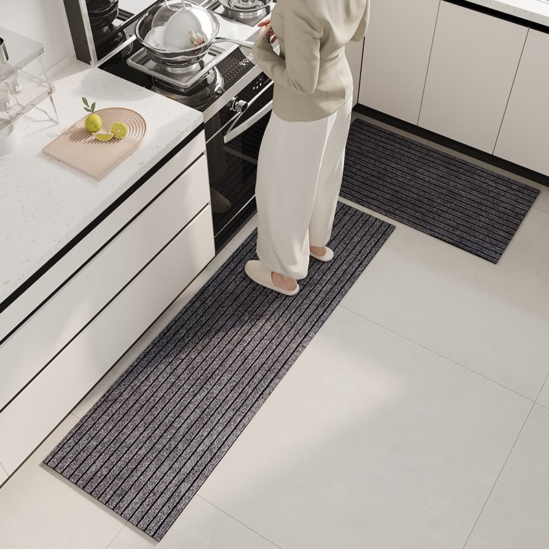 厨房防滑防油地垫可擦免洗可裁y剪地毯耐脏吸水防尘家用脚垫长条