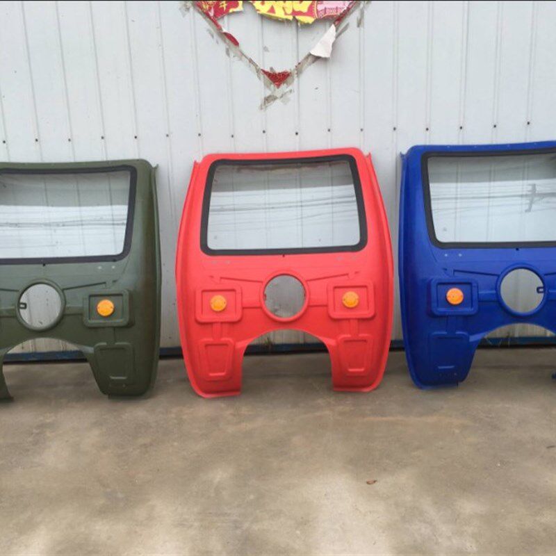 摩托三轮车雨棚 燃油车驾驶室加厚纳米塑料电动前档V 加宽钢化玻