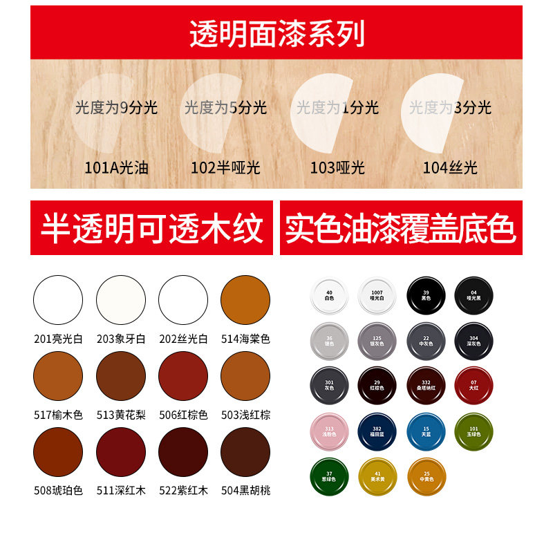 家具自喷漆水性木器m漆油漆木漆家用翻新漆改色木头漆清漆实木亮