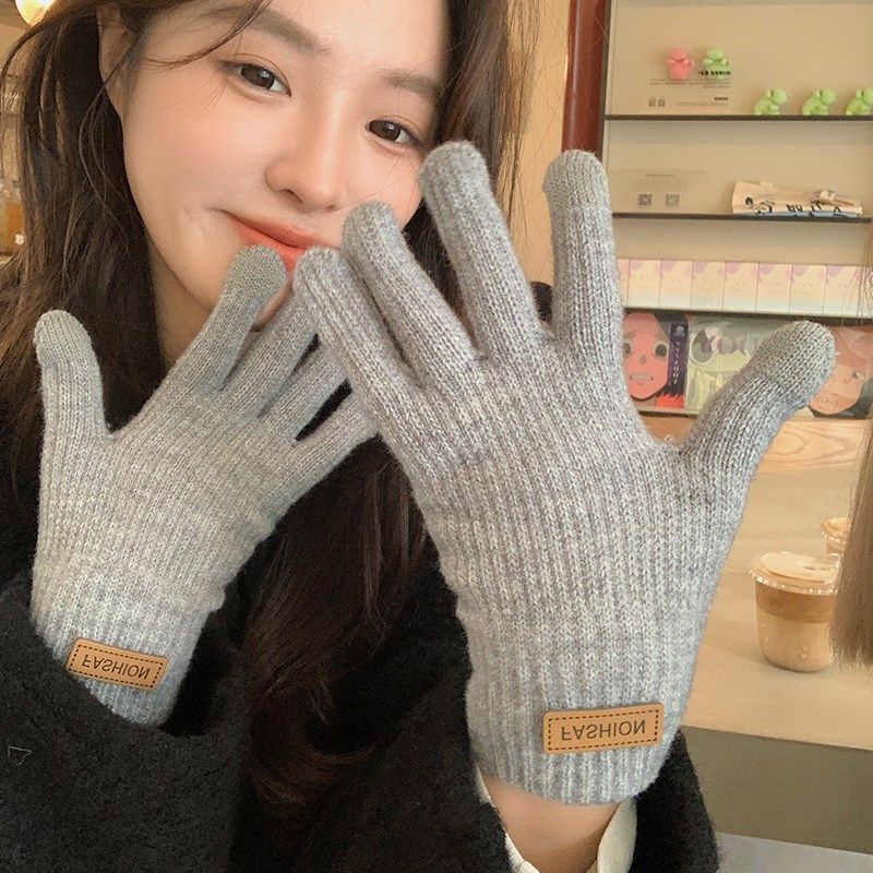 加绒加厚可触h屏手套女士冬季保暖毛线针织骑行防寒抓绒滑雪棉防,服饰配件/皮带/帽子/围巾,手套,淘宝优惠券,粉丝福利购,淘宝优惠卷