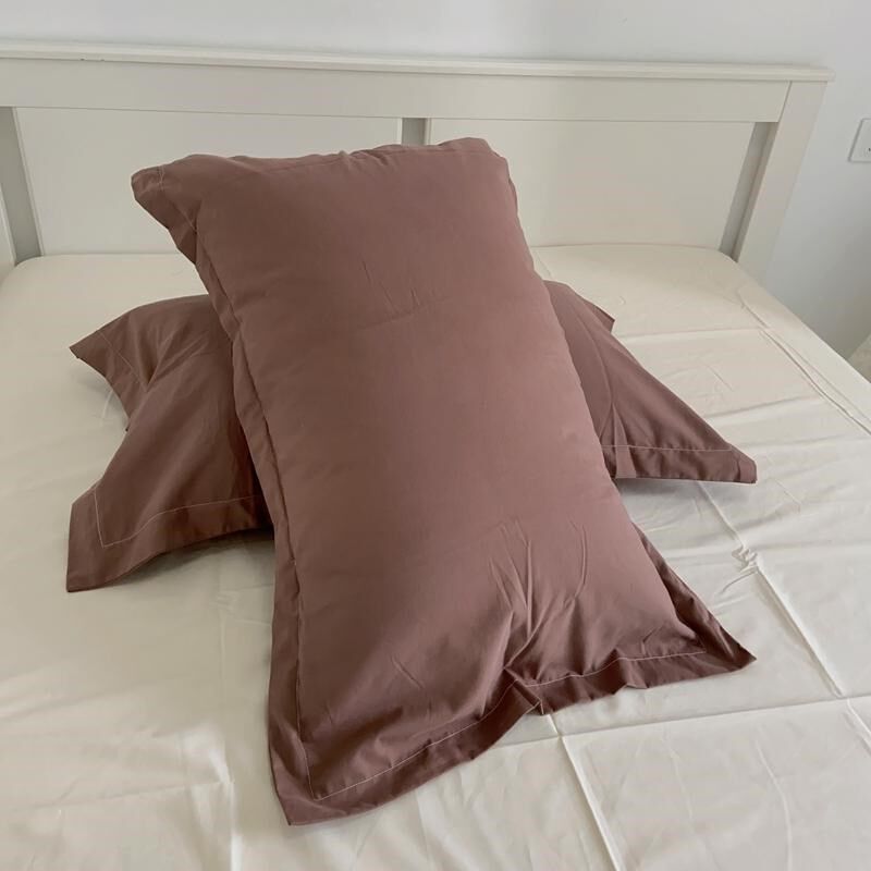 定制订做高端1h00支长绒棉枕套一对装全纯棉磨毛枕头套子四季通用