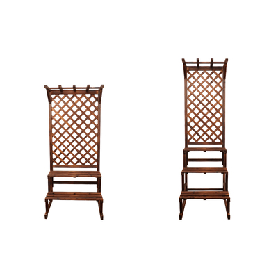 防腐木花架实木攀爬户外网格围栏庭院F装饰花槽隔断花箱爬藤支架