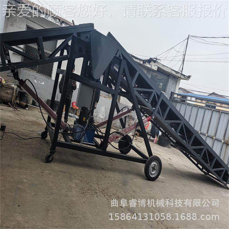 船卸船输送机液压升降双翼伸缩砂石粮装车带食装皮 传SY300送机