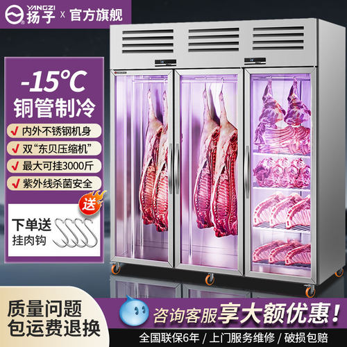 扬子挂肉柜商用挂猪牛羊肉专用鲜肉保鲜柜立式展示冷藏排酸冷鲜柜