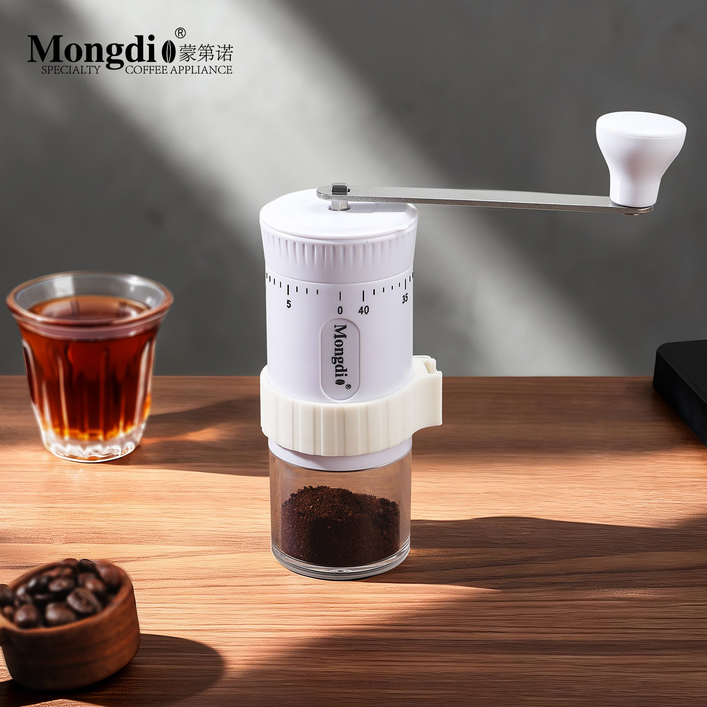 Mongdio手摇磨豆机咖啡豆研磨机手磨咖啡机手动磨粉机小型家用