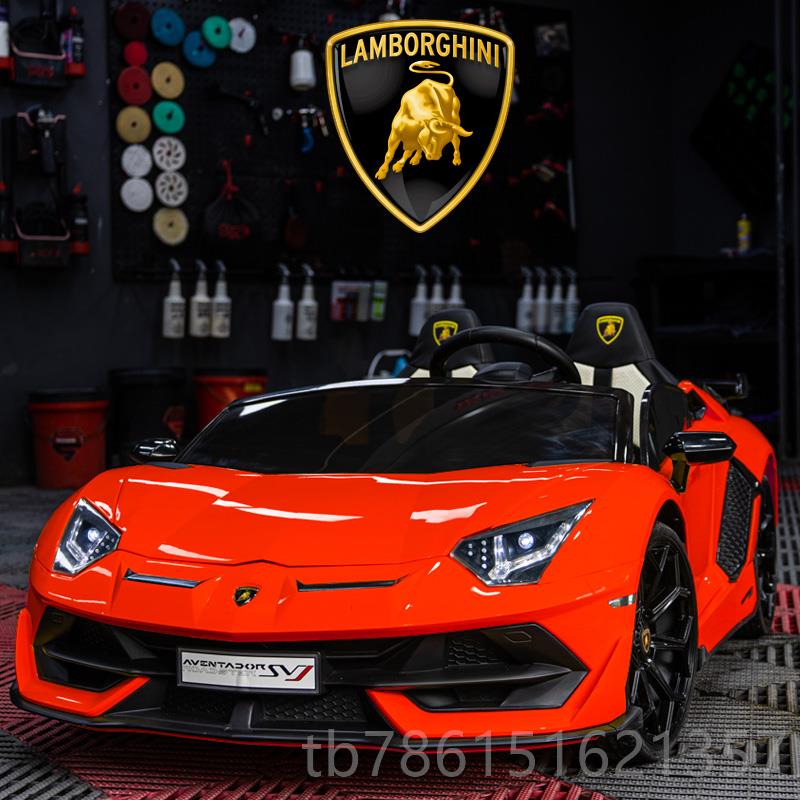 高档博基尼双人座儿童电动汽车具遥男控四轮小孩玩跑车女宝宝兰可