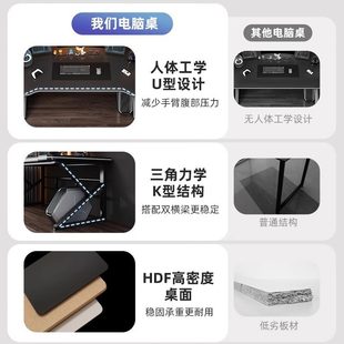 桌家用简易书桌卧室现简约写字台出租屋用桌 甄选电竞桌电脑桌台式