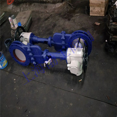 DMZ973H-16C 电动对夹式暗杆刀闸阀 污水暗板刀型闸阀