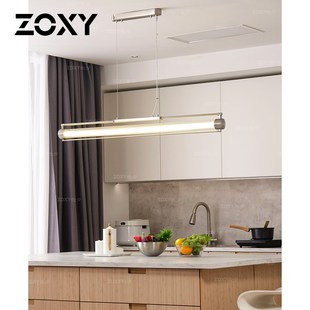 zoxy佐夕极简中古设计师奶茶店前台餐厅餐桌吧台岛台长条一字吊灯