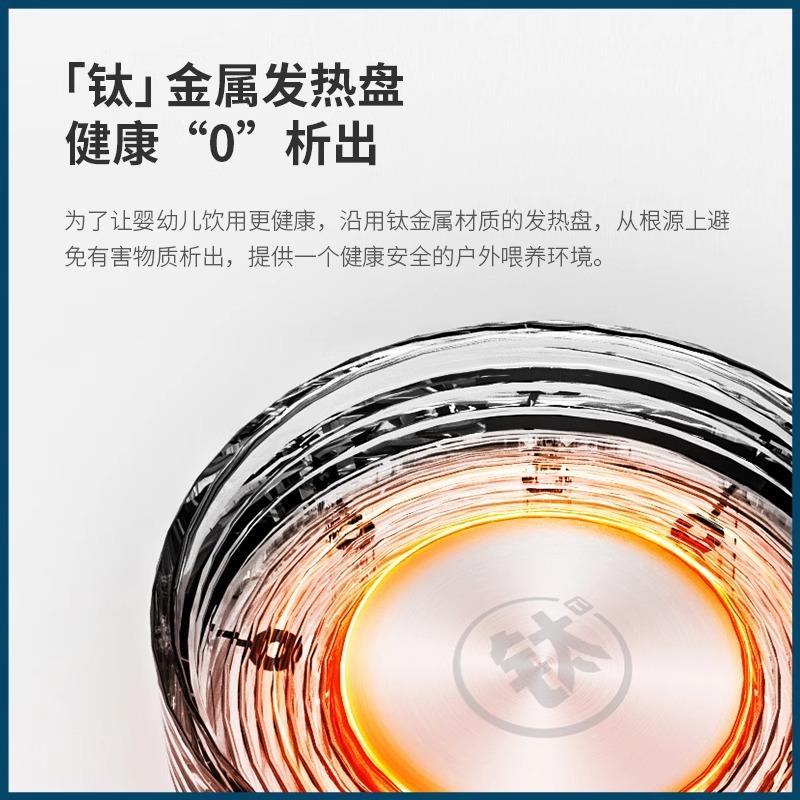 glasslock双层玻璃恒温壶婴儿专用无线外出便携式保温杯巴氏消毒
